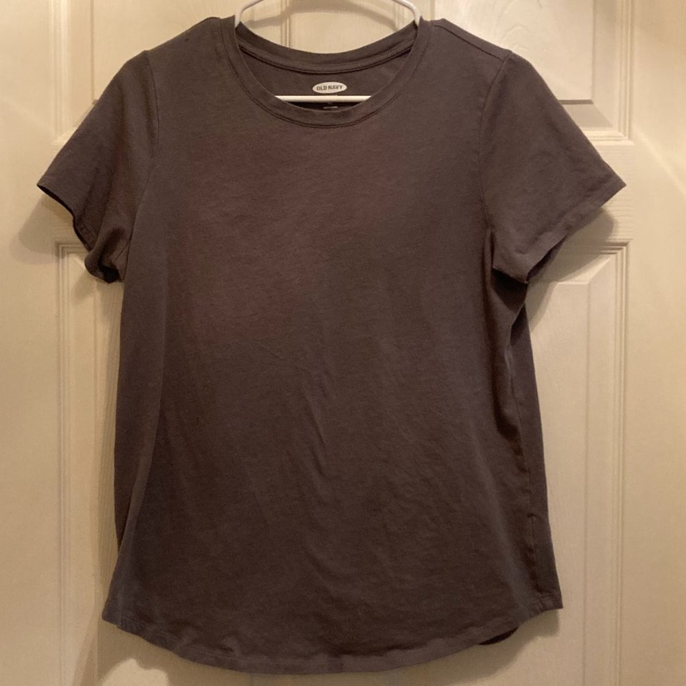 2 For $10 / Old Navy Women's "Everywear" Crew-Neck T-Shirt Medium Tall Gray